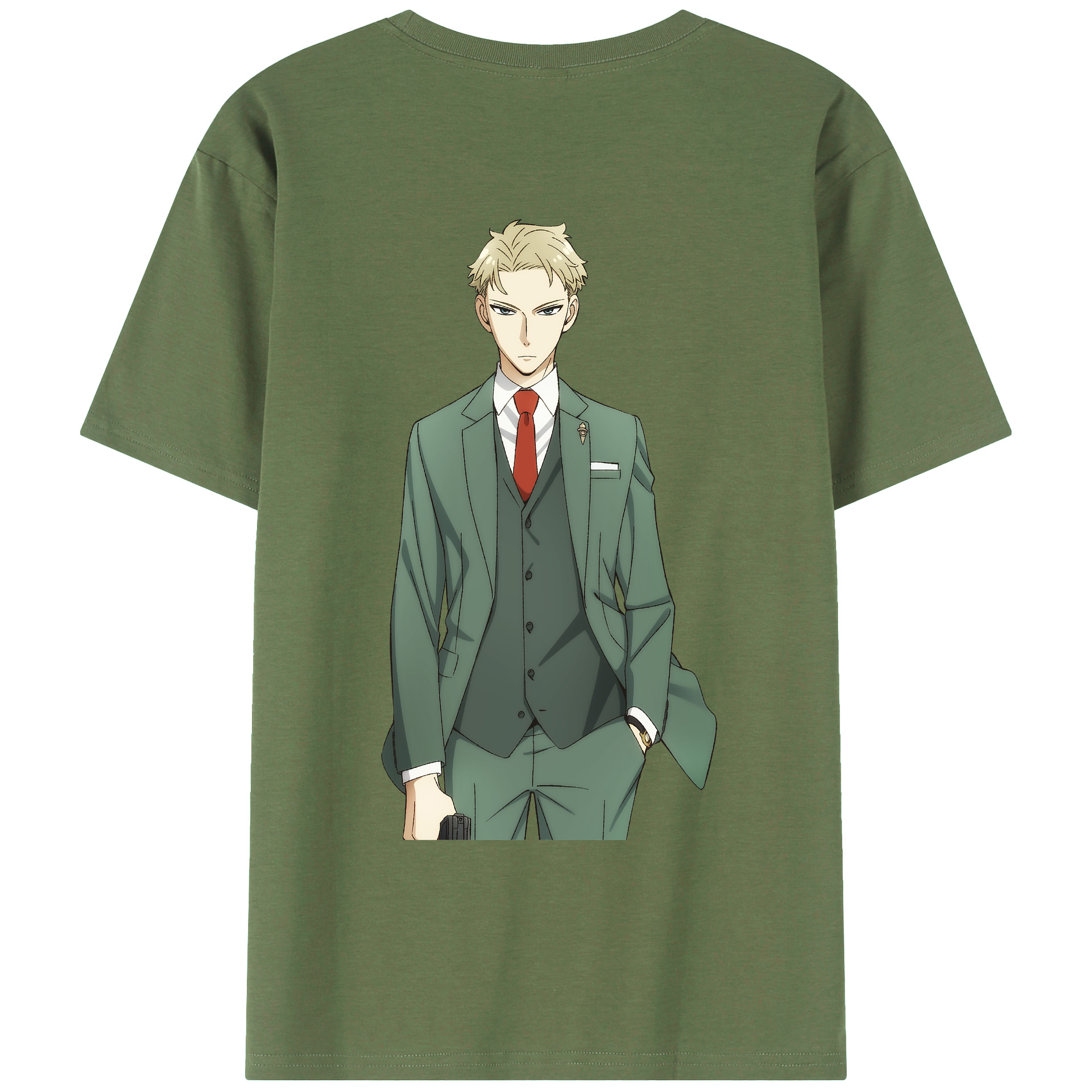 （画像用） SPY×FAMILY间谍家家酒 綿100％ メンズ半袖Tシャツ（バックプリント） 通気性